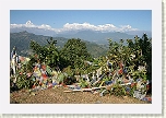 Pokhara - Banderas de oración arrstradas por el viento