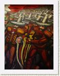 Mxico DF - Los rurales van a aplastar la huelga por orden de Porfirio - Mural de Alvaro Siqueiros - Del porfiriato a la revolucin